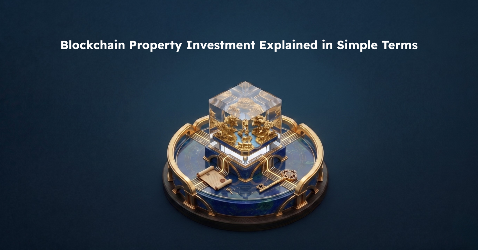 Blockchain property investment explained in simple terms using a digital real estate platform