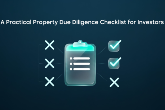 Investor reviewing a property due diligence checklist before making a real estate investment
